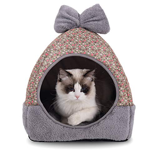 New 2IN1 Portable Pet Dog Cat Bed House Warm Soft Mat Puppy Igloo Basket Gift